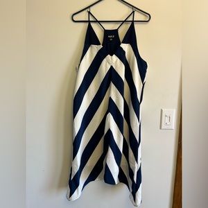 Navy and White Striped Dress size 10